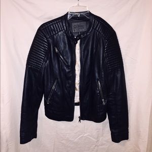 Faux Black Leather Jacket.